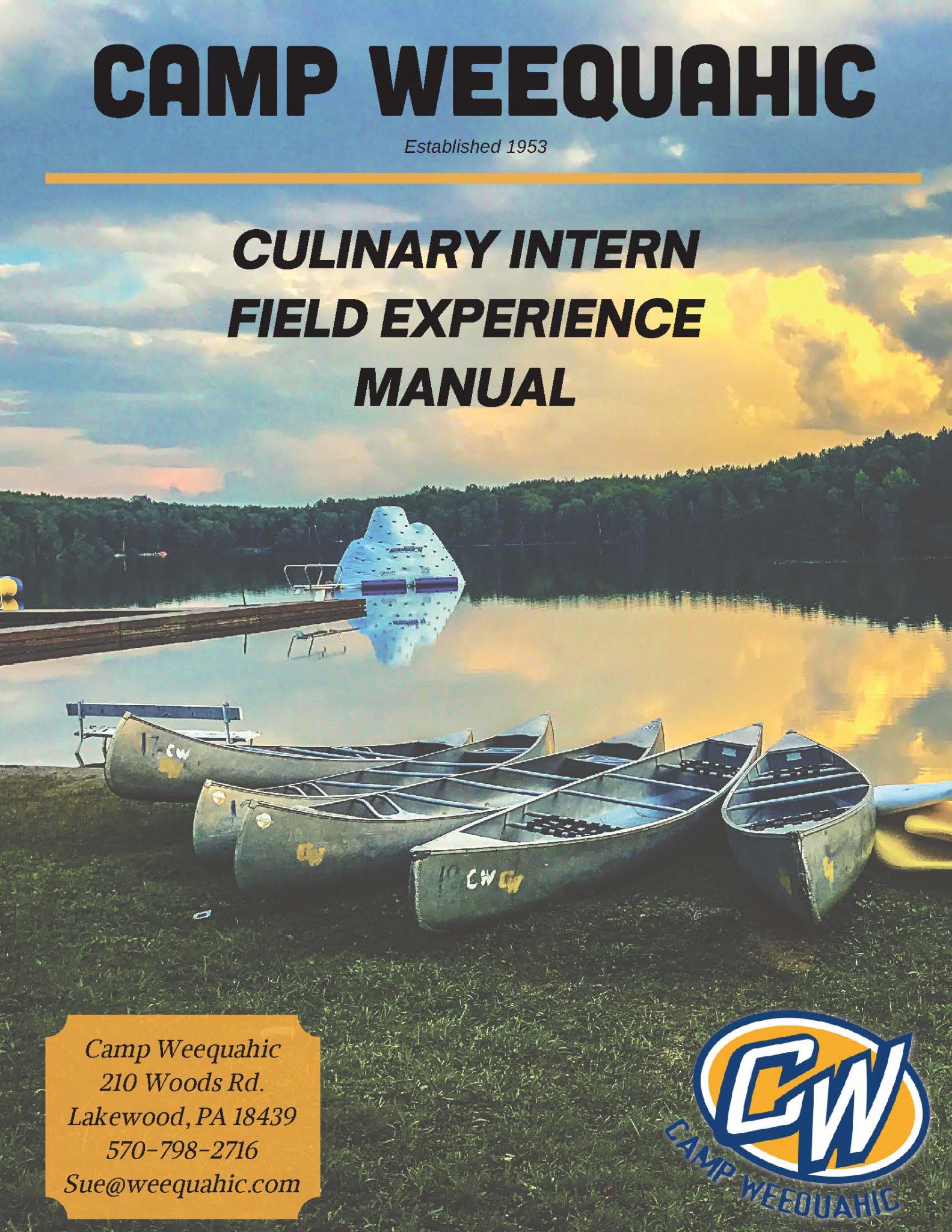 Culinary Field Experience Manual Camp Weequahic